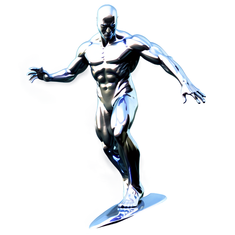 Modern Silver Surfer Artwork Png Npm PNG Image