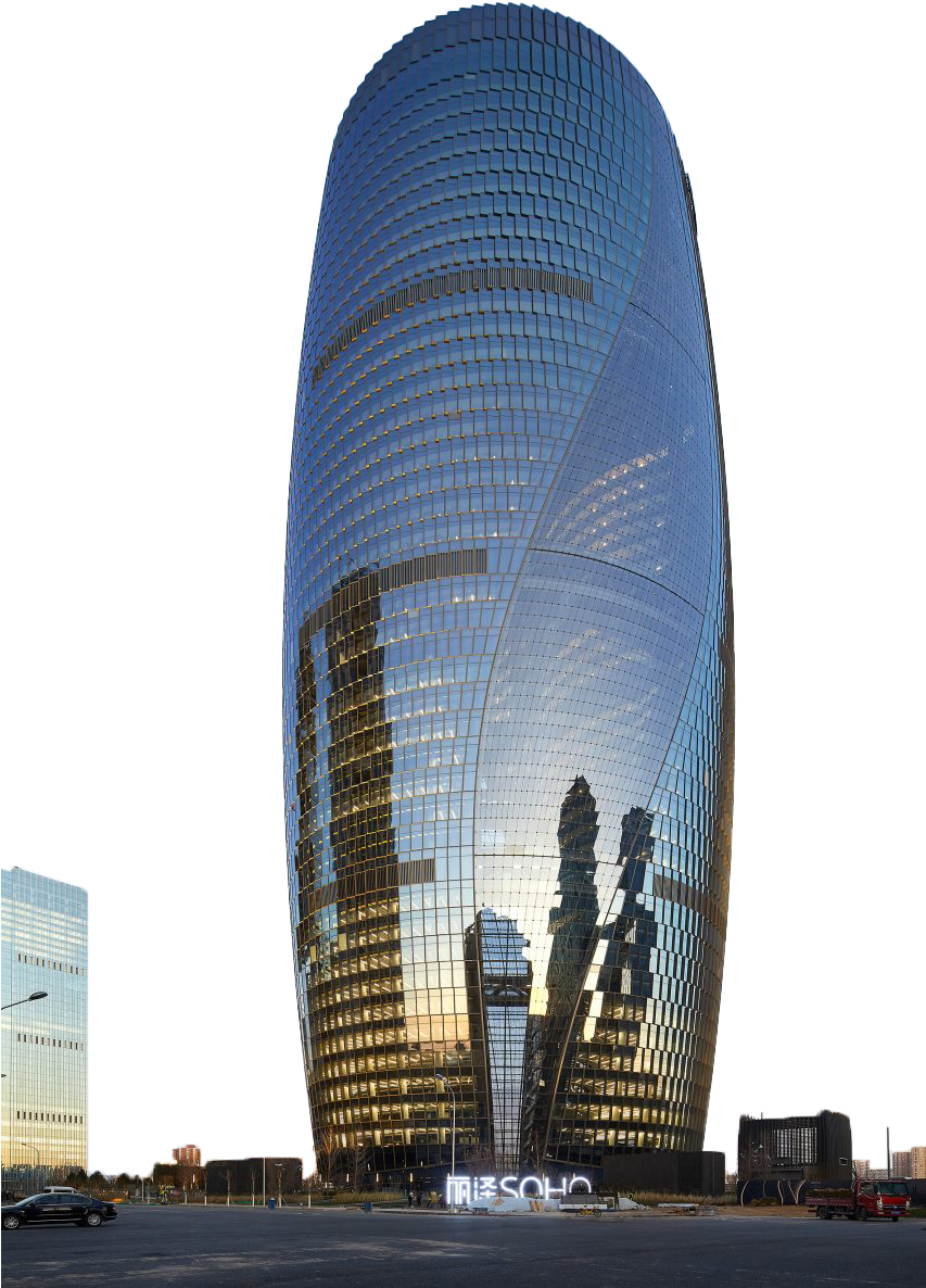 Modern Skyscraper Reflective Glass Facade PNG Image