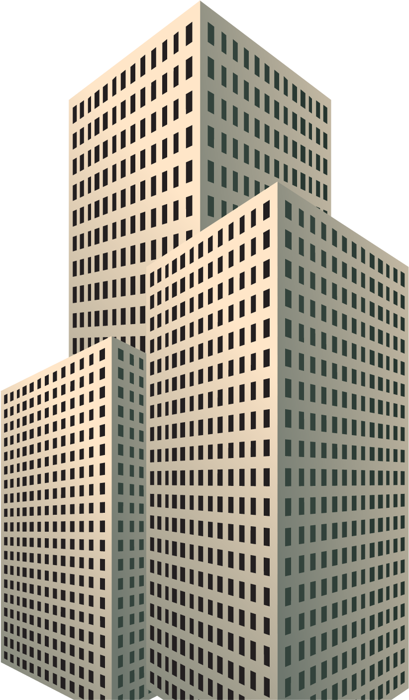 Modern Skyscrapers Illustration PNG Image