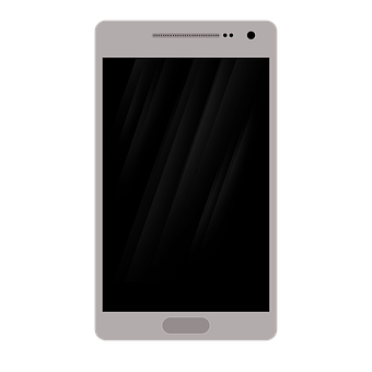 Modern Smartphone Black Screen PNG Image