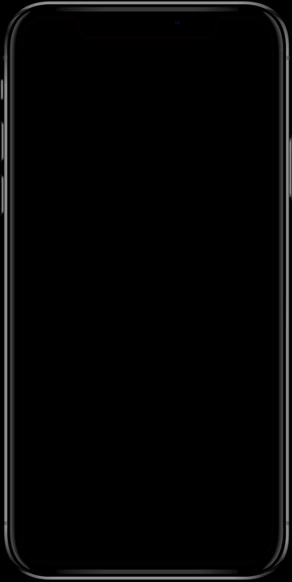 Modern Smartphone Blank Screen PNG Image