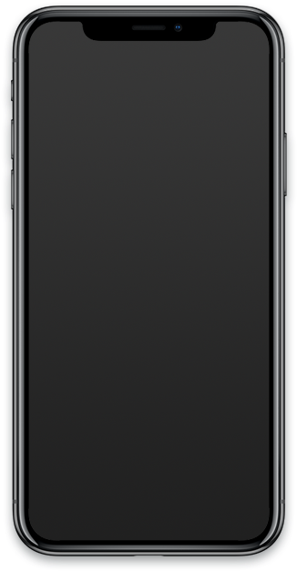 Modern Smartphone Front View_ Black Screen PNG Image