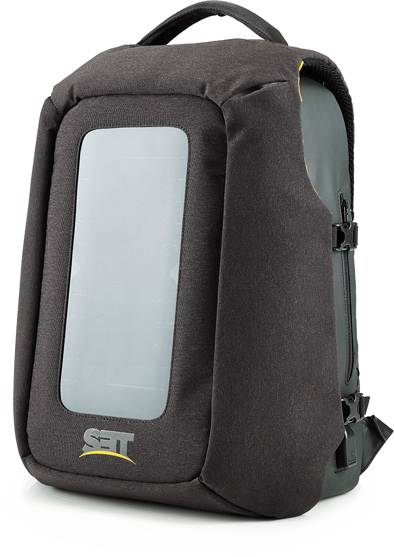 Modern Solar Panel Backpack PNG Image