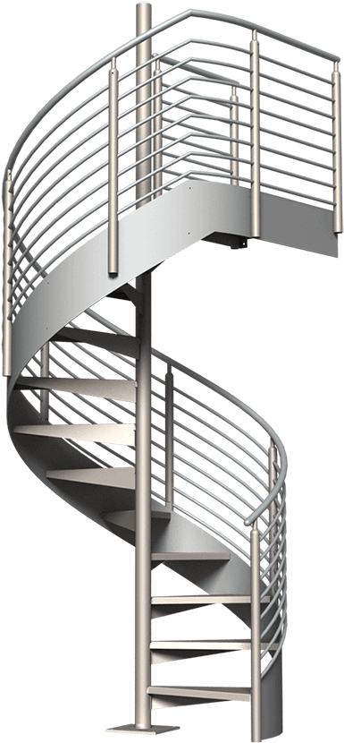 Modern Spiral Staircase Design PNG Image