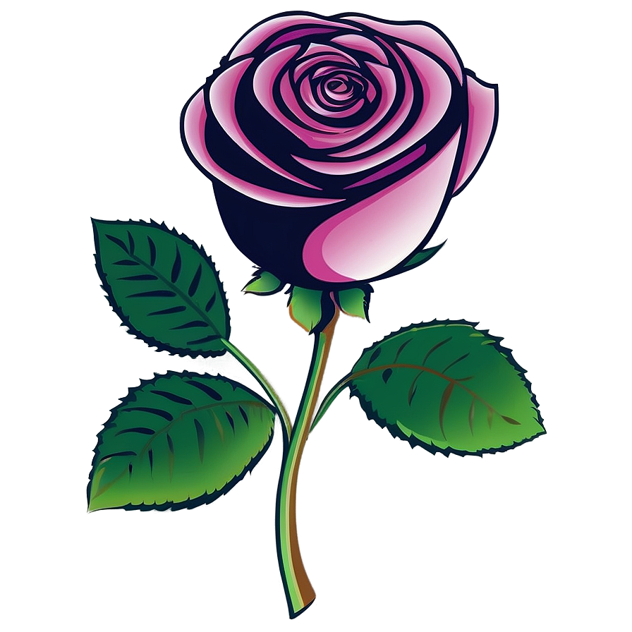 Modern Vector Rose Template Png 06292024 PNG Image