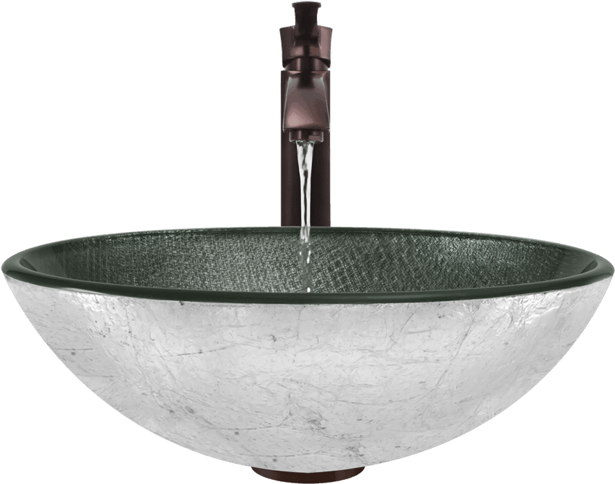 Modern Vessel Sink With Faucet PNG Image