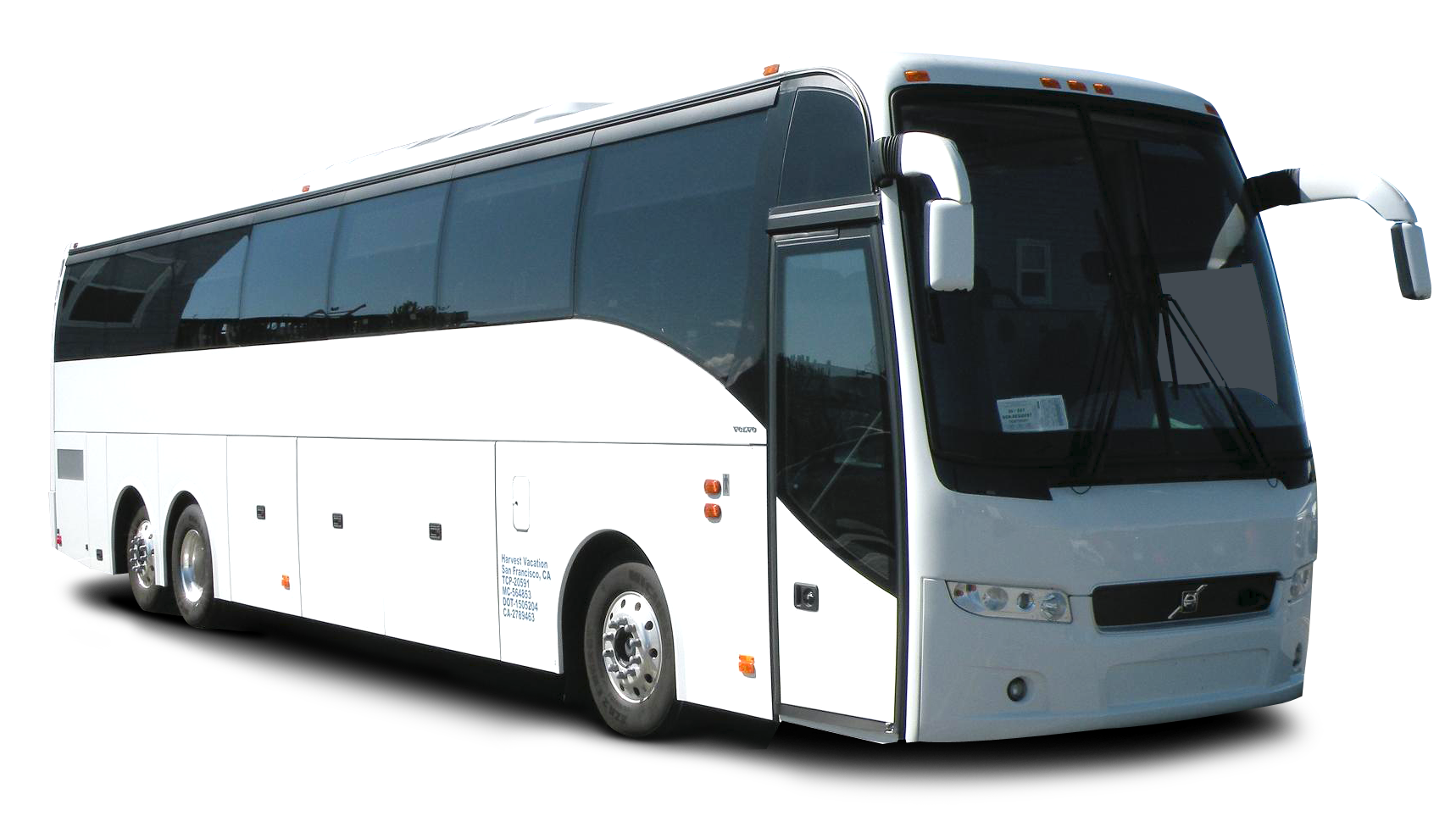 Modern White Coach Bus PNG Image