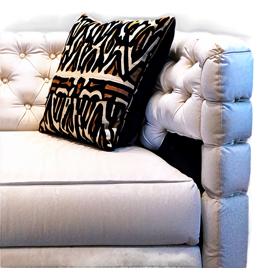 Modern White Couch Design Png Dqt48 PNG Image