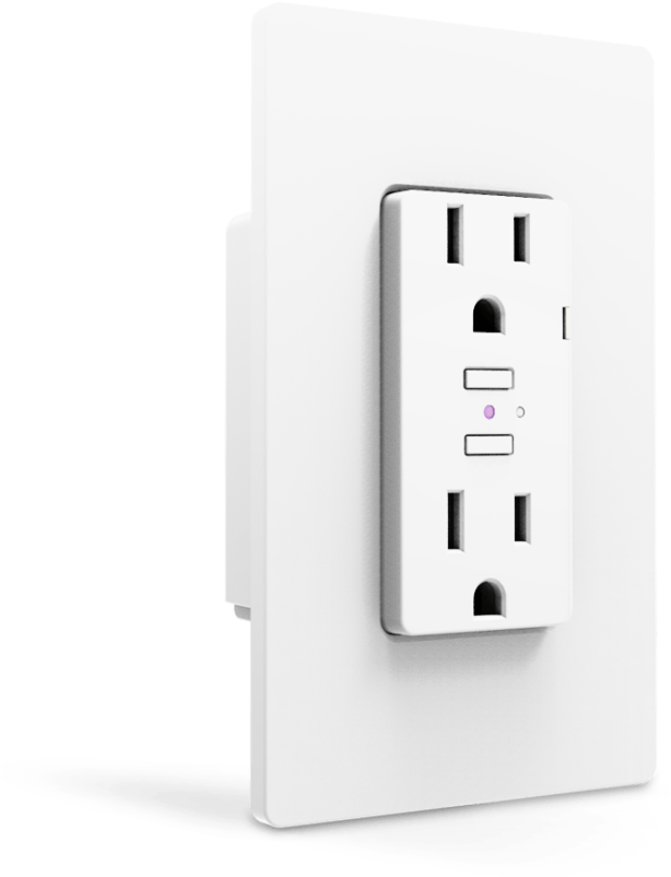 Modern White Electrical Outlet PNG Image