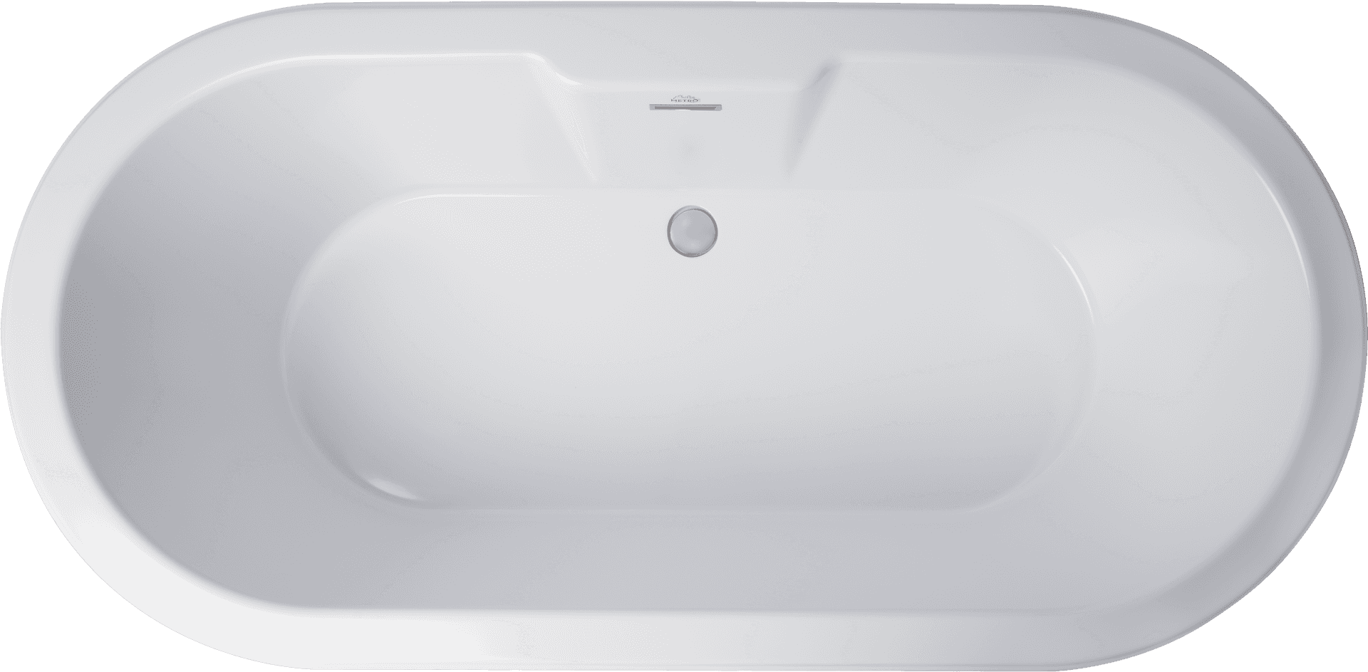 Modern White Freestanding Bathtub PNG Image