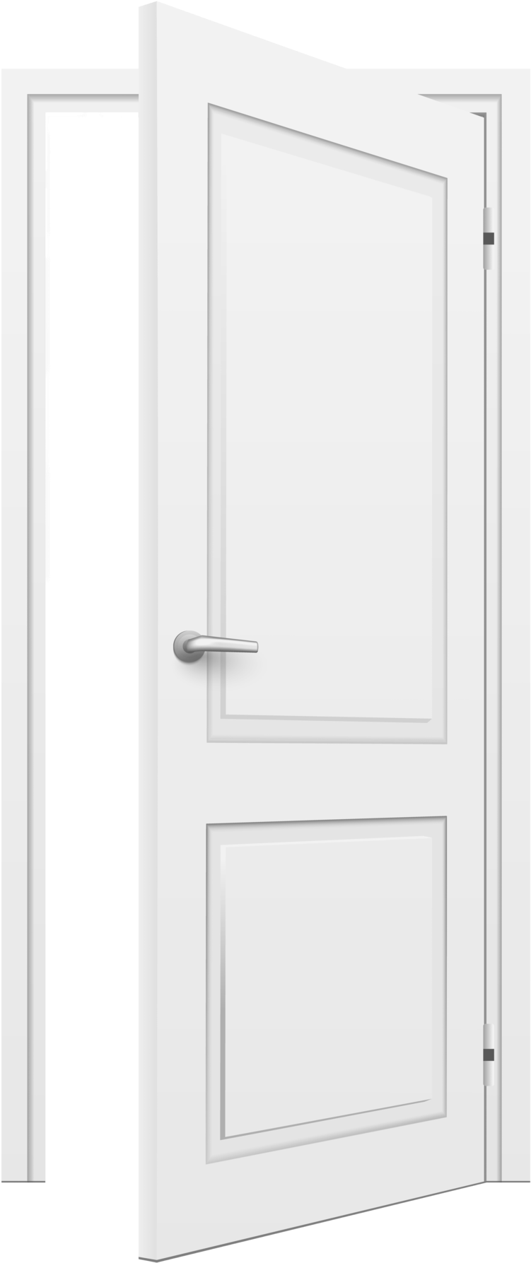 Modern White Interior Door PNG Image