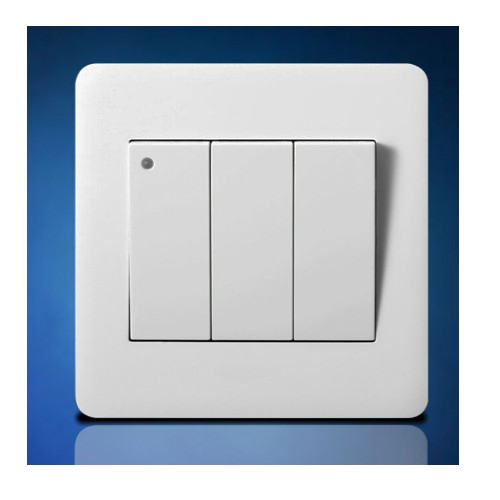 Modern White Light Switch.jpg PNG Image