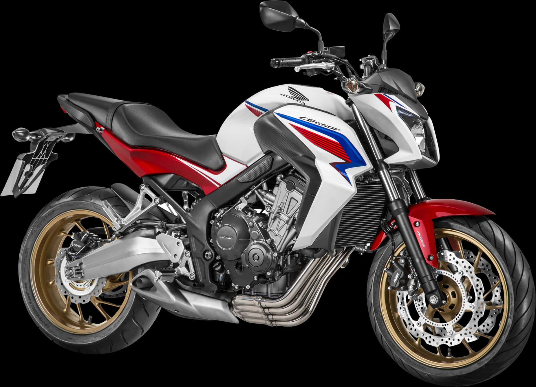 Modern White Red Sports Motorcycle PNG Image