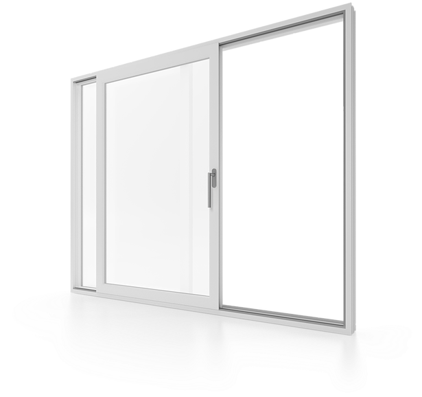 Modern White Sliding Door PNG Image