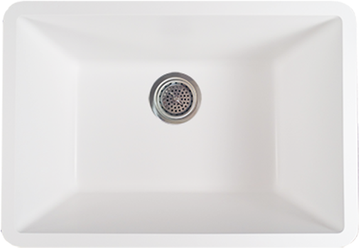 Modern White Square Sink PNG Image