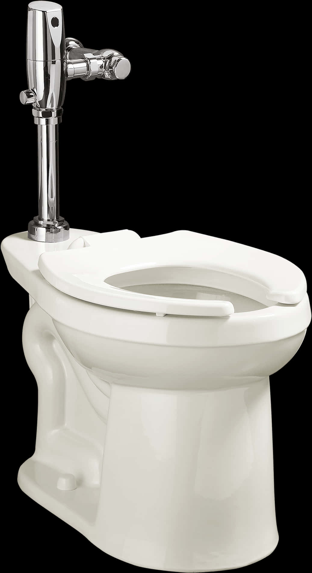 Modern White Toiletwith Flush Handle PNG Image