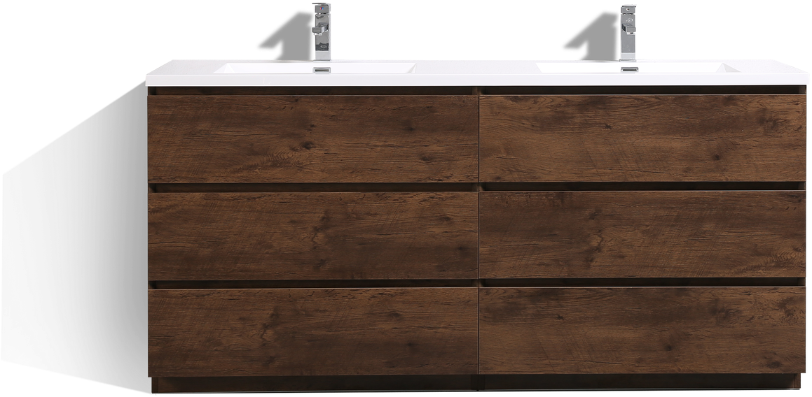 Modern Wooden Bathroom Vanity Cabinet PNG Image