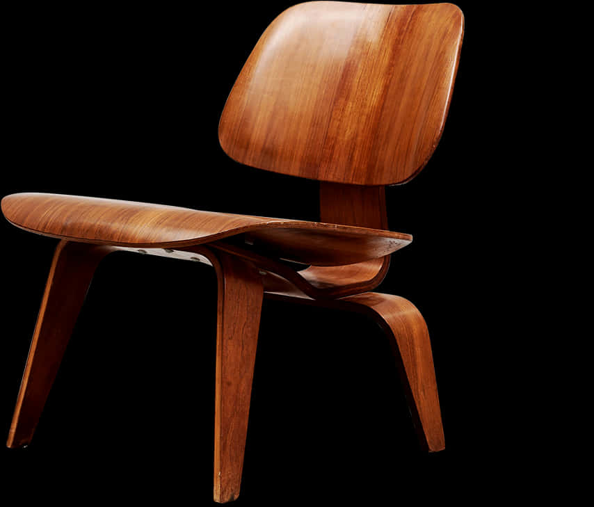 Modern Wooden Chair Design PNG Image