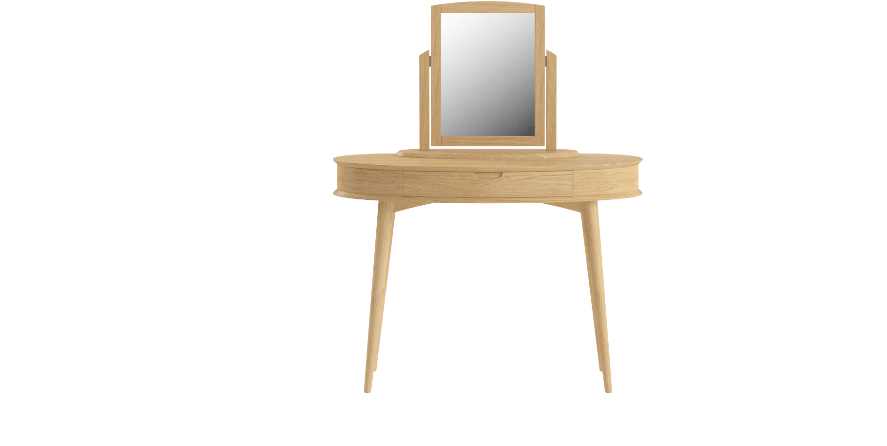 Modern Wooden Dressing Tablewith Mirror PNG Image