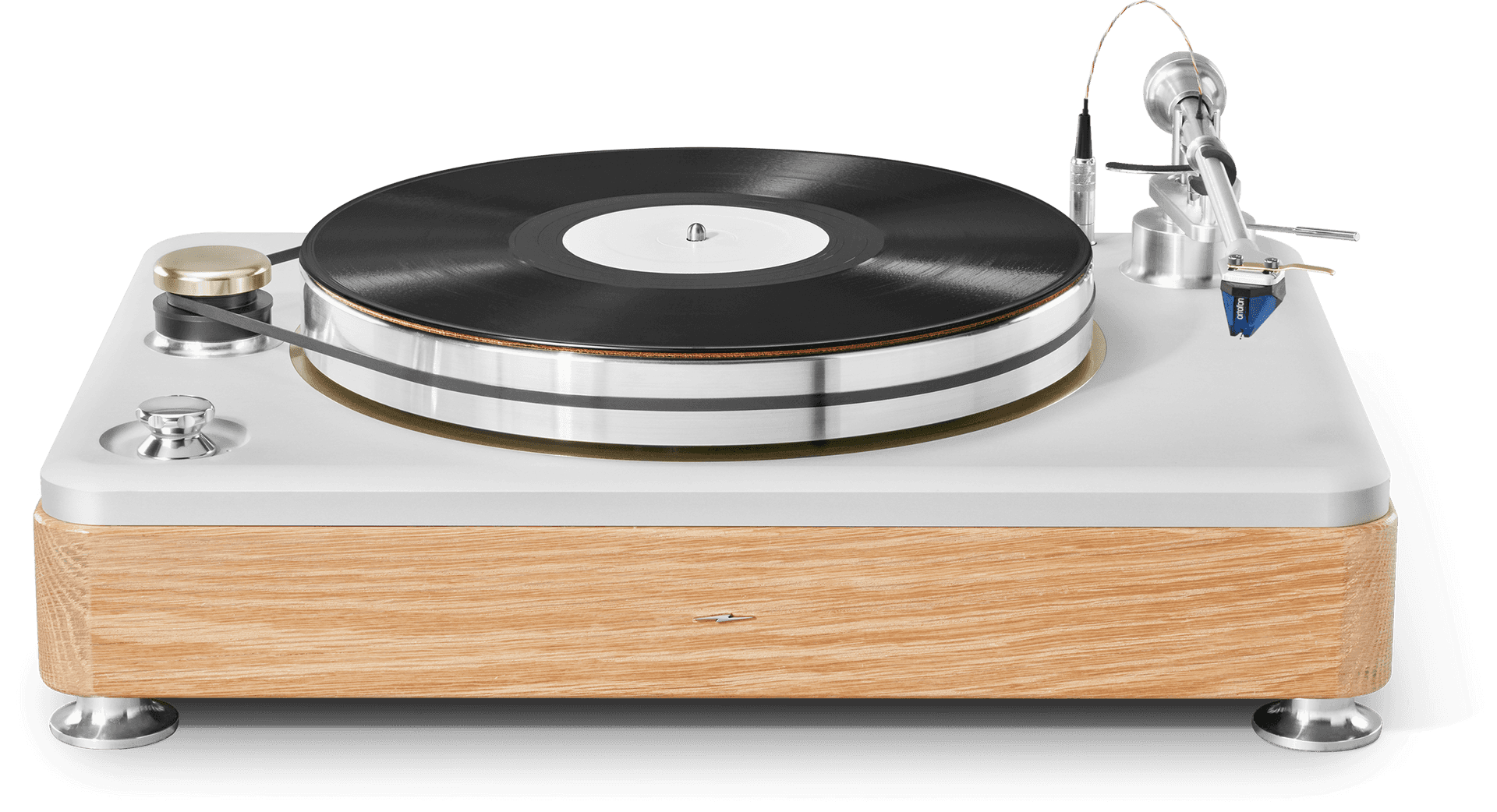 Modern Wooden Turntable Design PNG Image