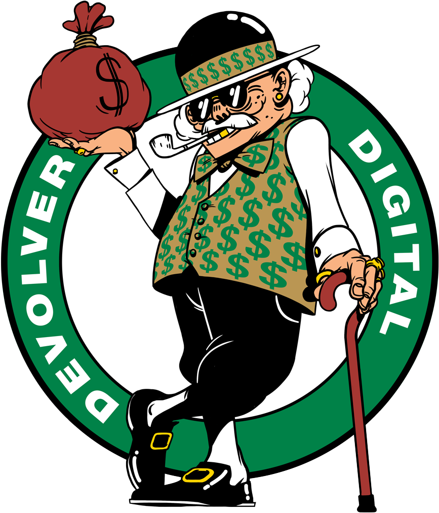 Modified Celtics Logowith Money Bag PNG Image