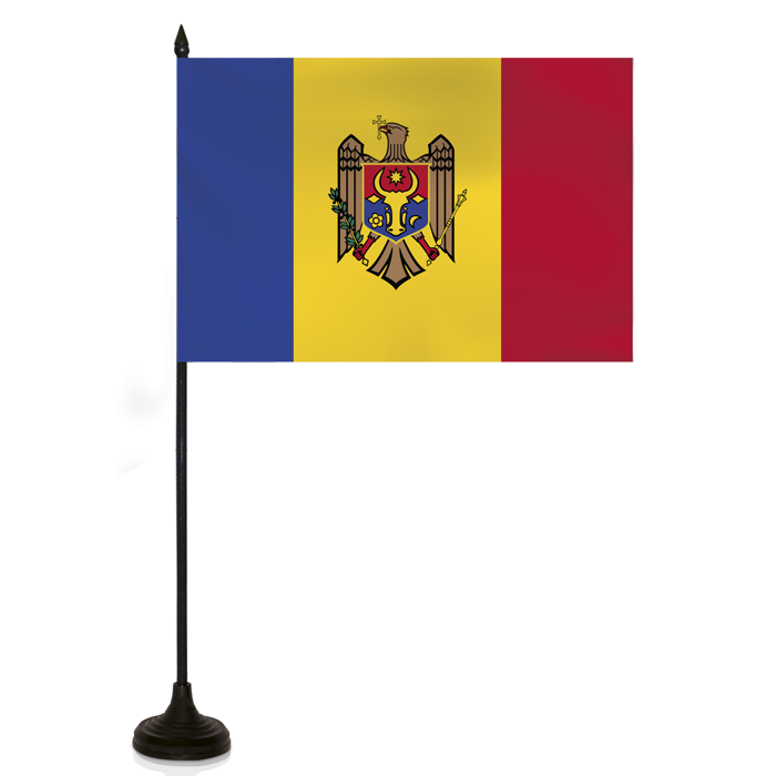 Moldova National Flagon Pole PNG Image