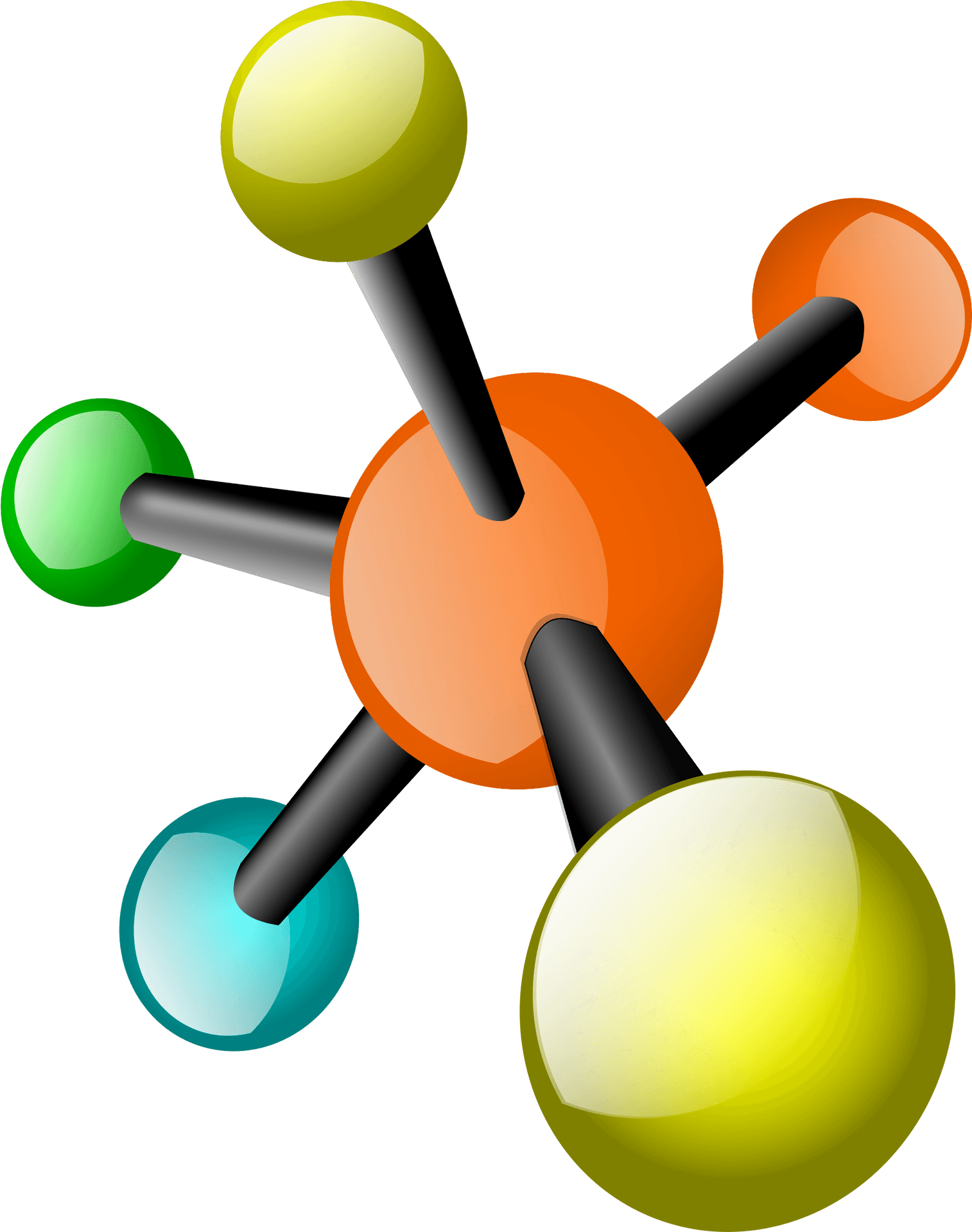 Molecular_ Structure_3 D_ Model PNG Image