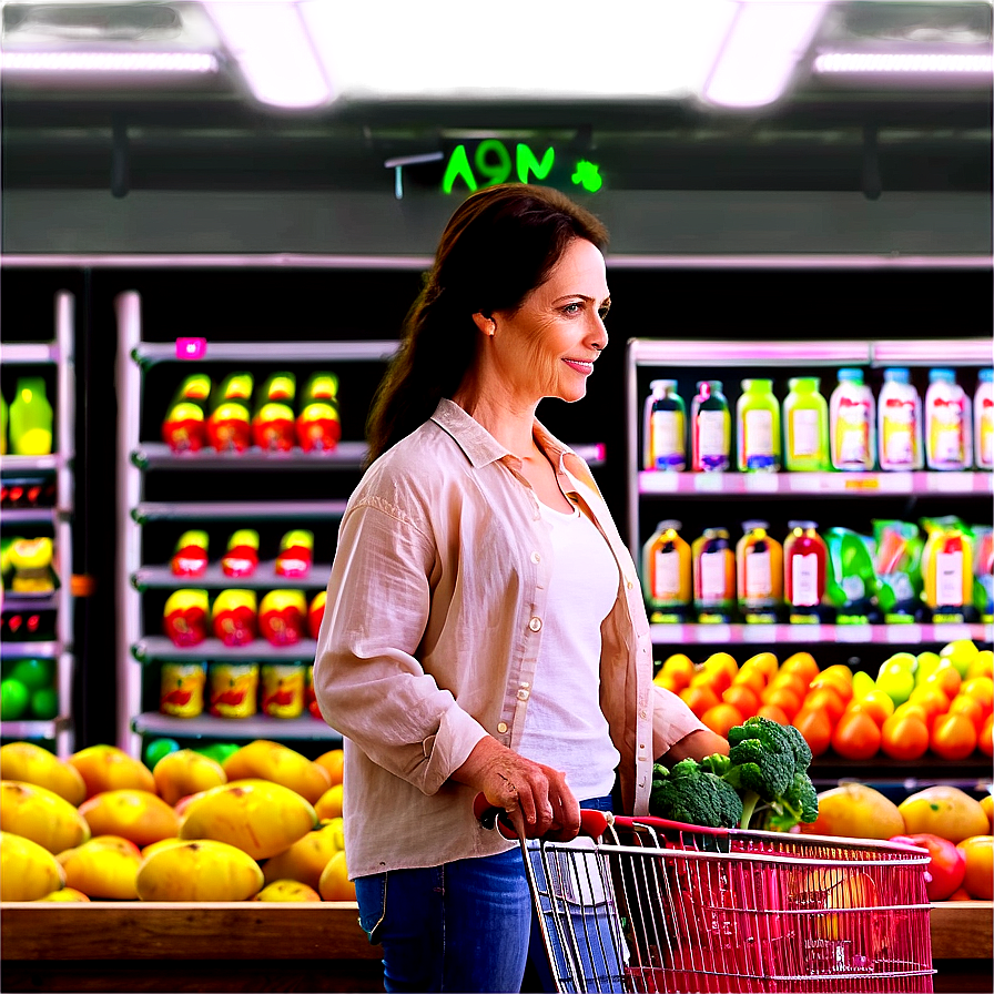 Mom At Grocery Store Png Esi PNG Image