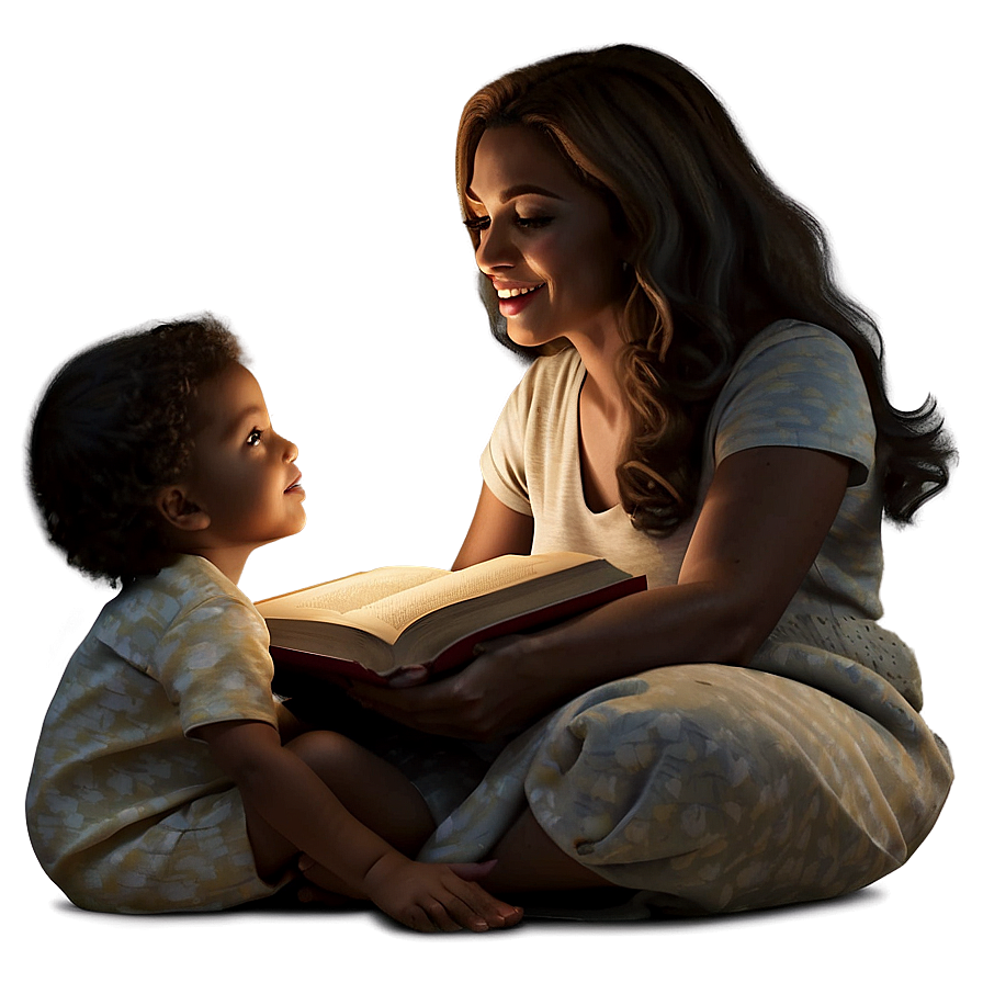 Mom Bedtime Story Png Ykp PNG Image