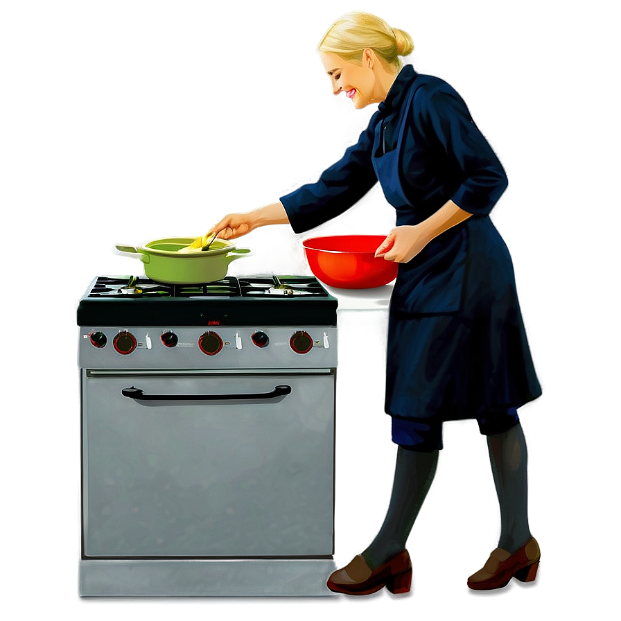 Mom Cooking In Kitchen Png 29 PNG Image