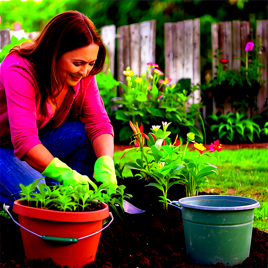 Mom Gardening Hobby Png Gte PNG Image