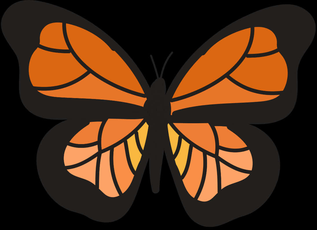 Monarch Butterfly Illustration PNG Image