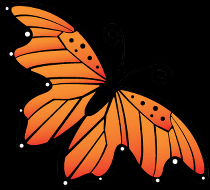 Monarch Butterfly Illustration PNG Image