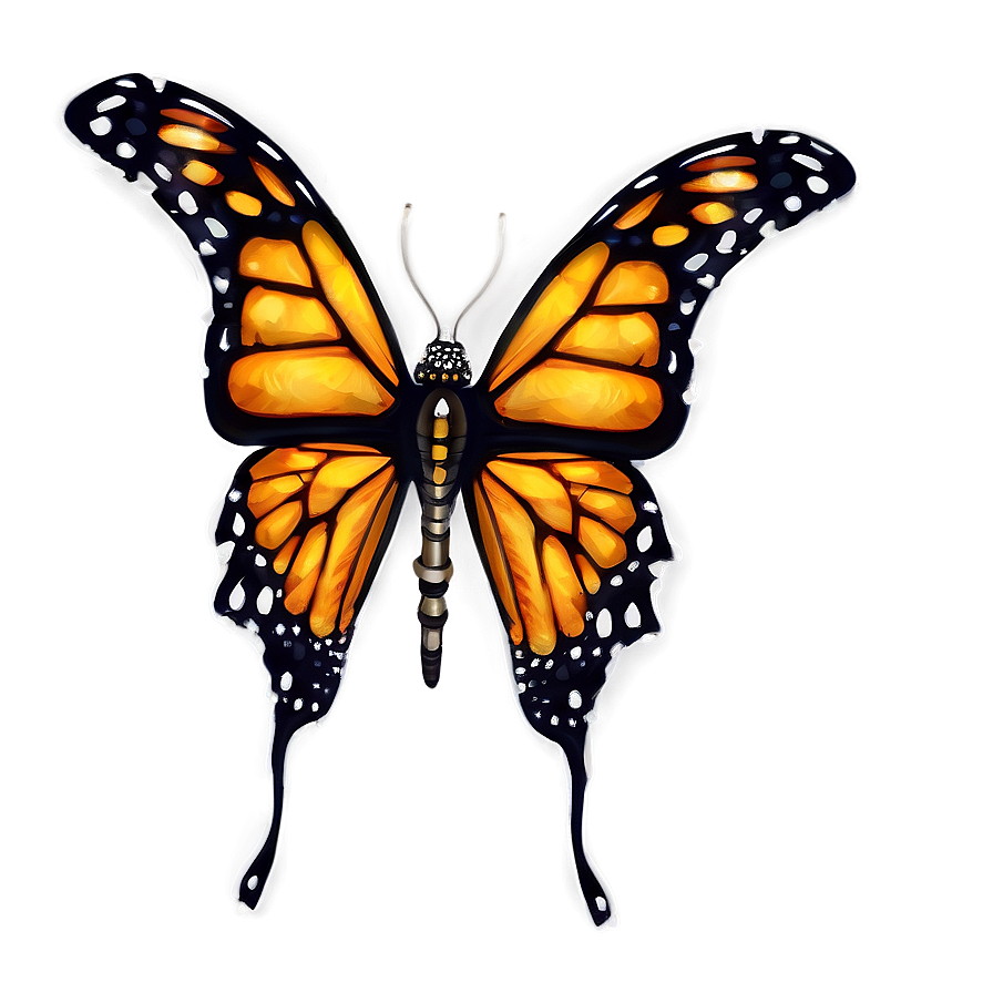 Monarch Butterfly Illustration Png Mkn41 PNG Image