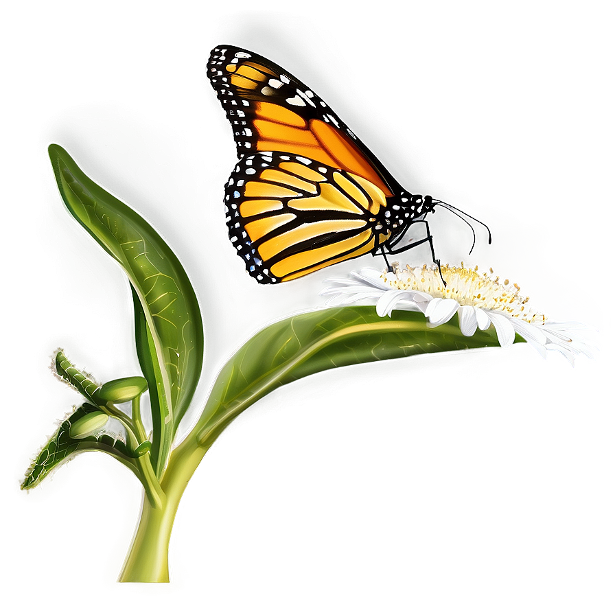 Monarch Butterfly On Flower Png 90 PNG Image