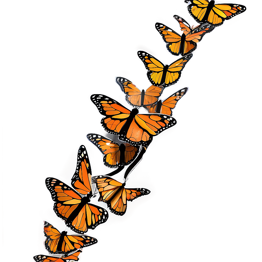 Monarch Butterfly Swarm Png Bfh PNG Image