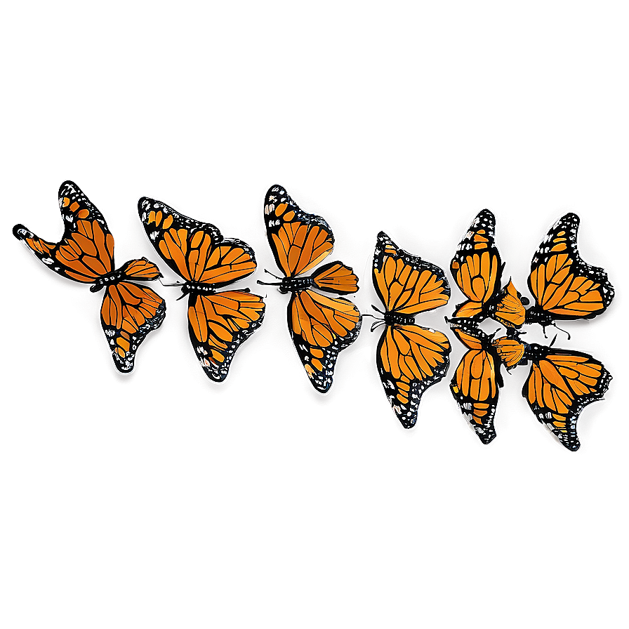 Monarch Butterfly Swarm Png Gdr PNG Image