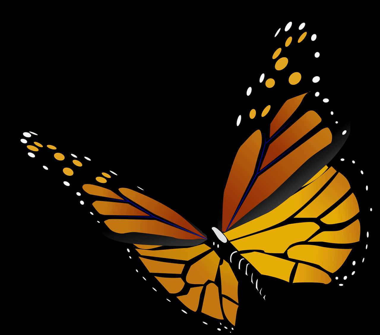 Monarch Butterfly Vector Art PNG Image