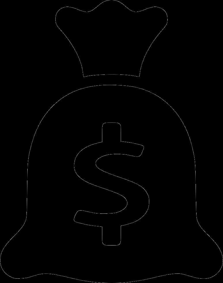 Money Bag Outline Icon PNG Image