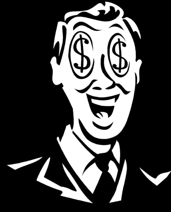 Money Eyed Face Vector Illustration PNG Image