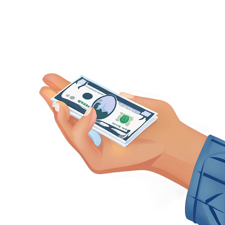 Money In Hand Vector Png Ksi PNG Image