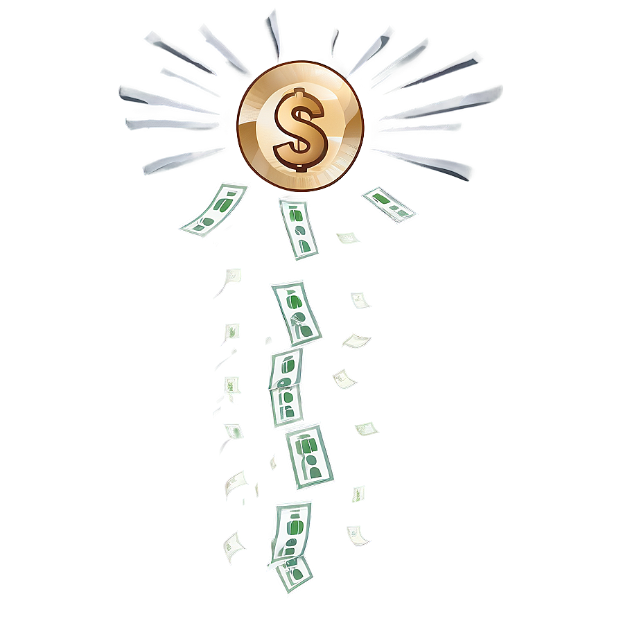 Money Rainfall Png Ahg58 PNG Image