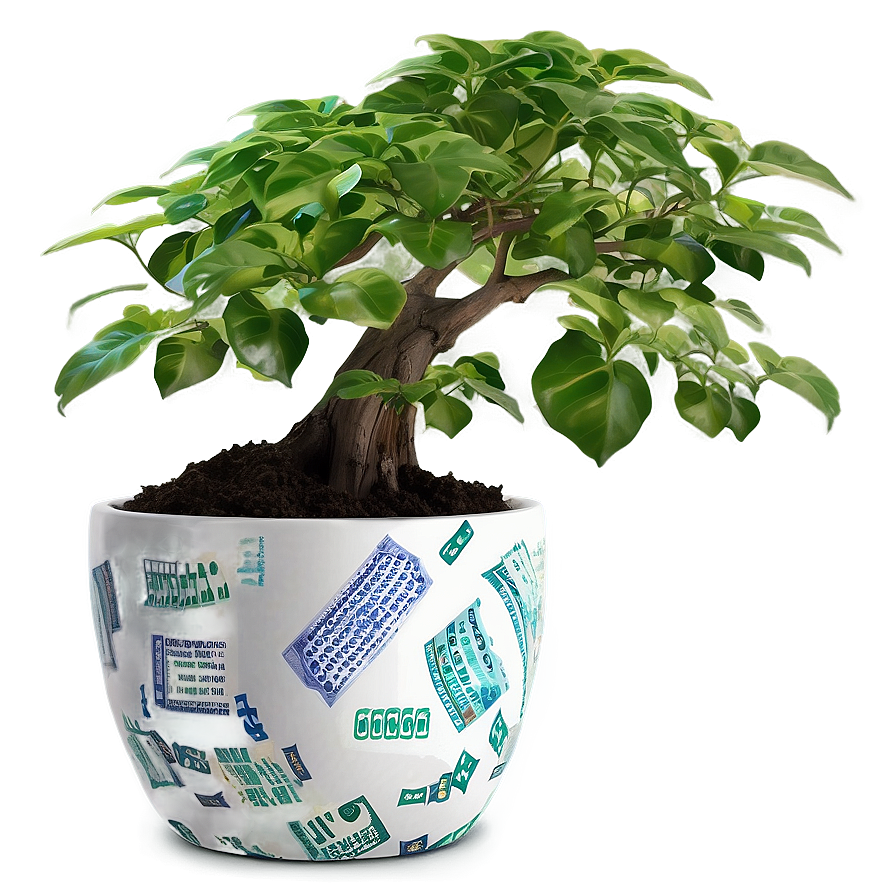 Money Tree In Pot Png Mre PNG Image