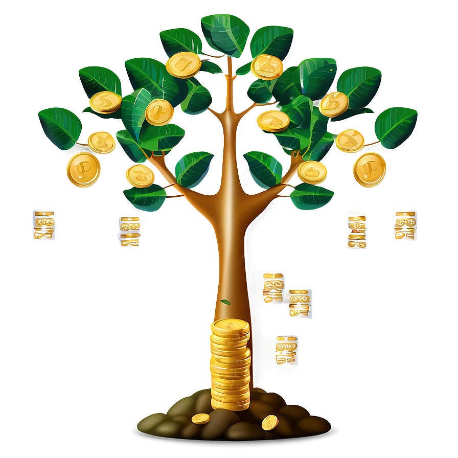 Money Tree With Coins Png Vto69 PNG Image