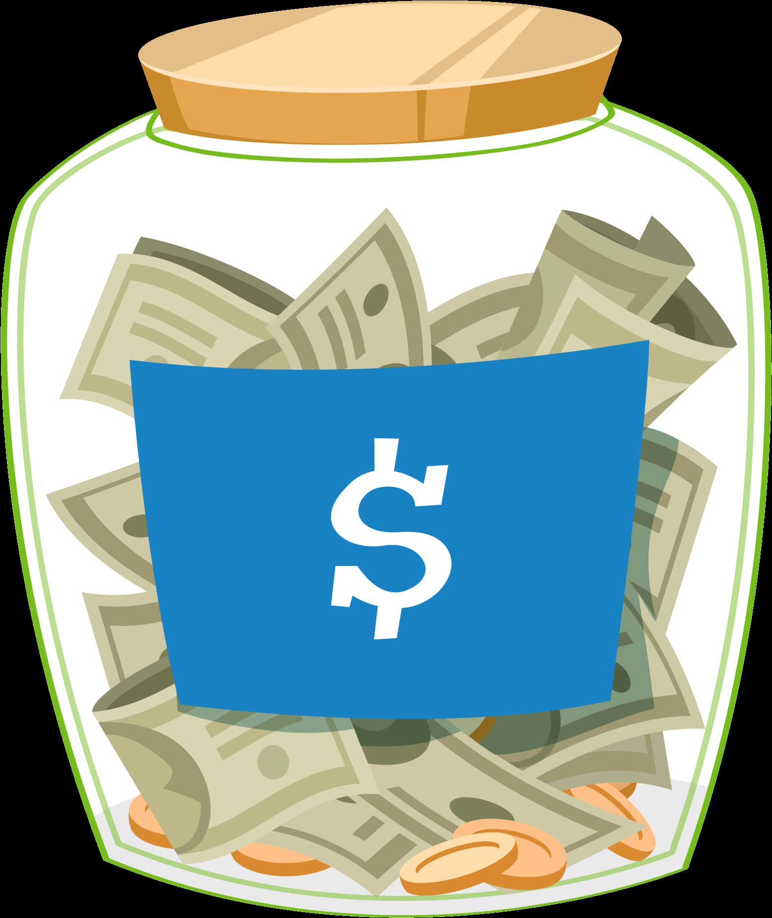 Moneyin Jar Illustration PNG Image