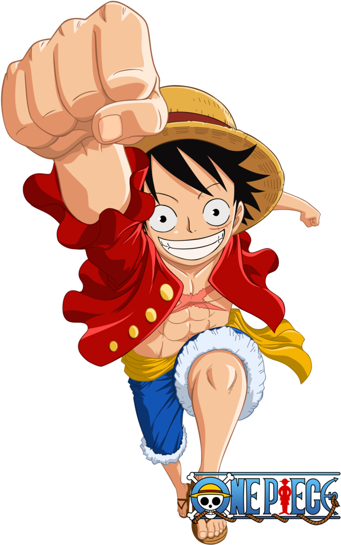 Monkey D Luffy One Piece Power Pose PNG Image