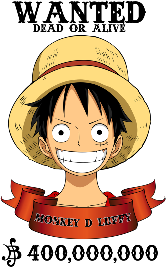 Monkey D Luffy Wanted Poster PNG Image