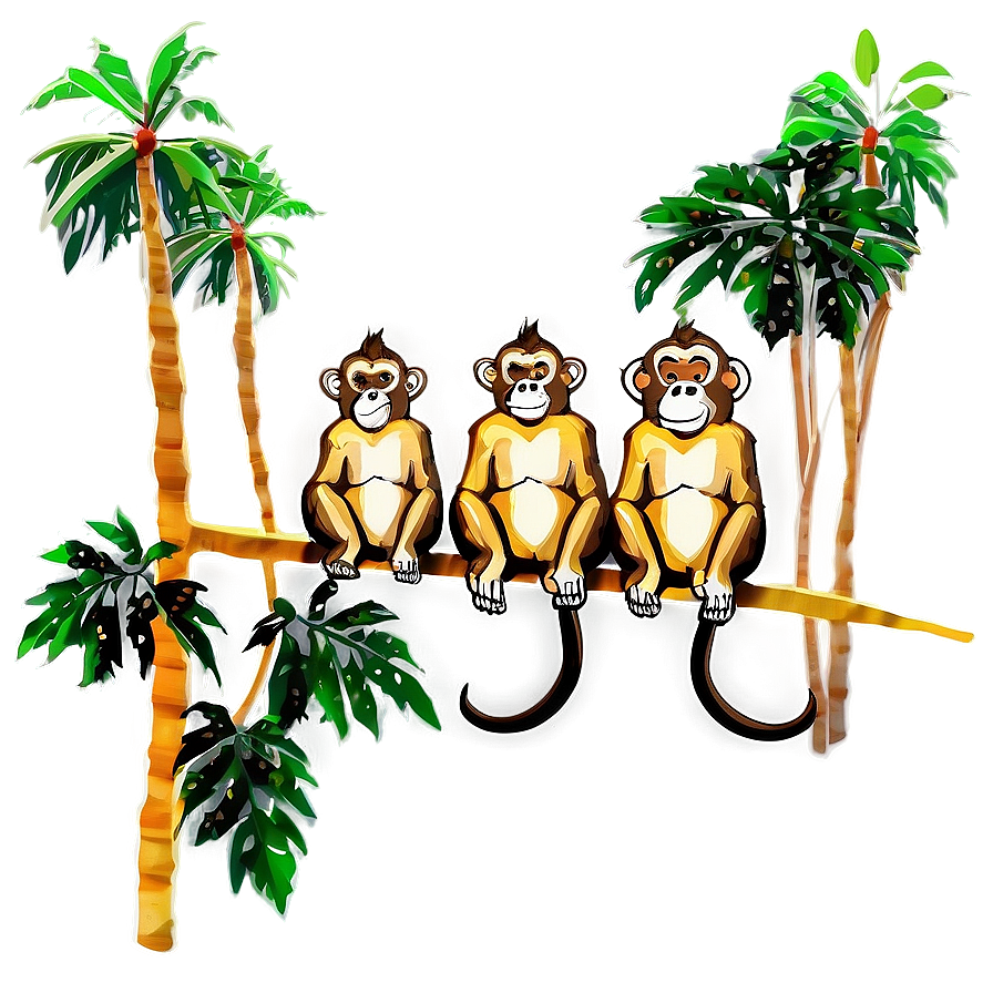 Monkey Family Png 05042024 PNG Image