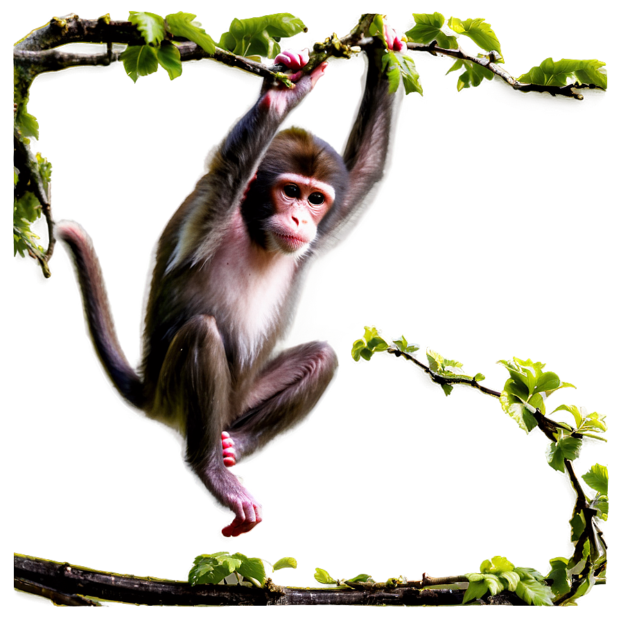 Monkey On Vine Png Arw PNG Image