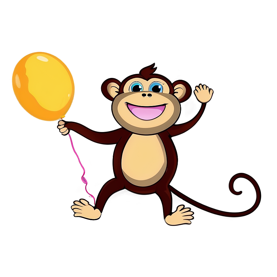 Monkey With Balloon Png 05042024 PNG Image